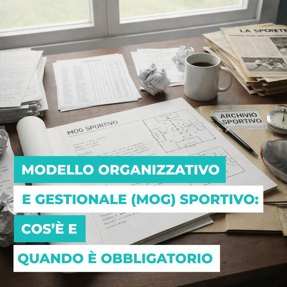 Il MOG sportivo, ovvero il Modello Organizzativo e di Gestione, è un documento previsto dalla riforma dello sport, ispirato al D. Lgs. 231/2001 ed adattato alle specificità del settore sportivo.