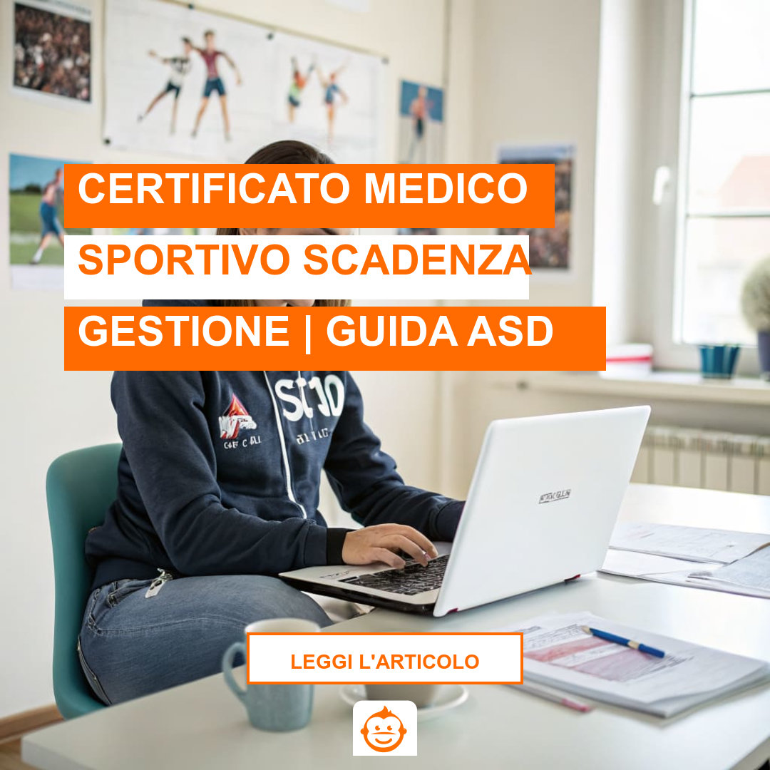 Responsabile di ASD che gestisce certificati medici sportivi e scadenze con gestionale digitale