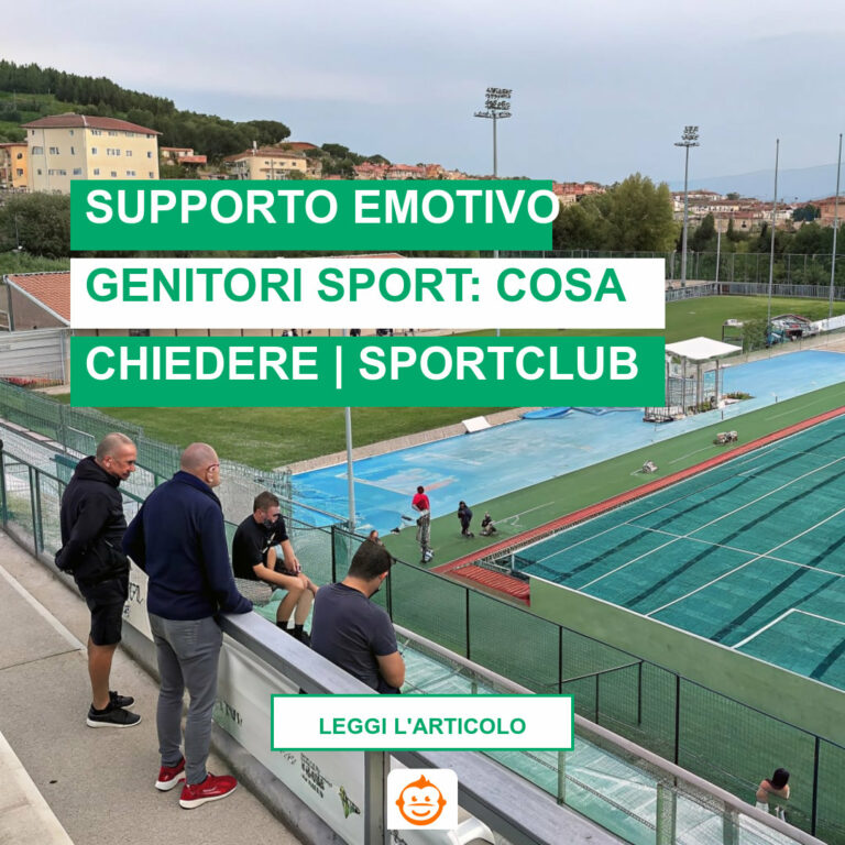 Allenatore e dirigenti di societ&agrave; sportiva durante riunione tecnica per definire regole sul supporto emotivo genitori sport