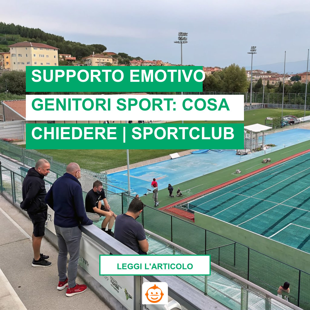 Allenatore e dirigenti di società sportiva durante riunione tecnica per definire regole sul supporto emotivo genitori sport