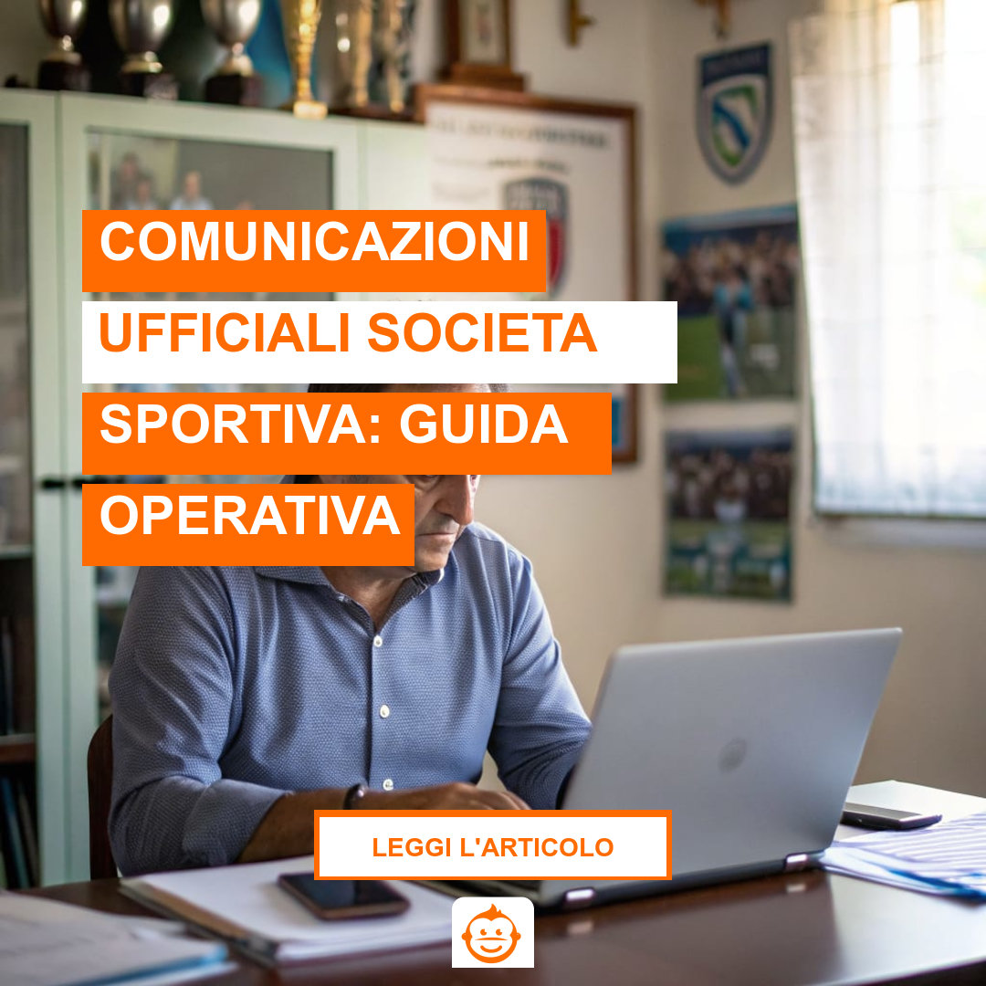 Presidente società sportiva gestisce comunicazioni ufficiali e documenti iscritti dalla segreteria ASD